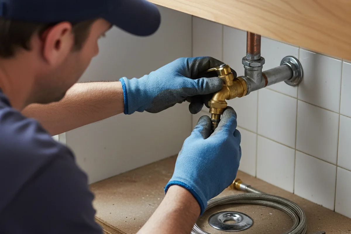Shutoff valve and fitting work during Emergency Plumbing in Mulvane